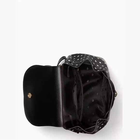 NWT Disney X Kate Spade New York Minnie Mouse Polka Dot Black White Red Backpack - Picture 3 of 11